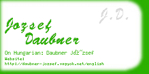 jozsef daubner business card